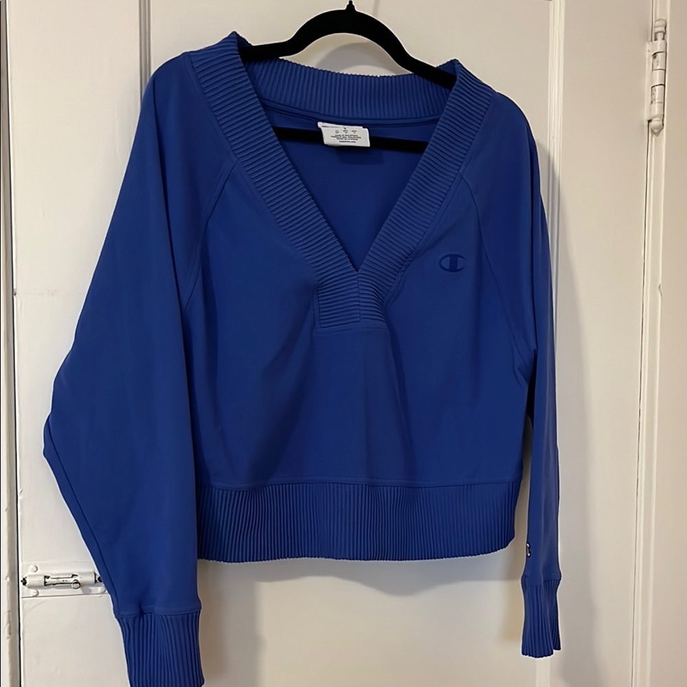 Champion Blue V-Neck Fleece